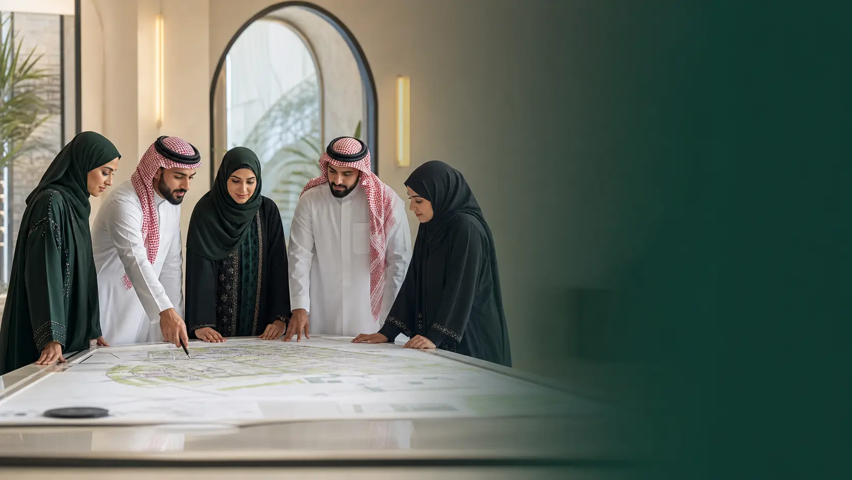 أفق مدينة عند الغسق مع أبراج مضاءة